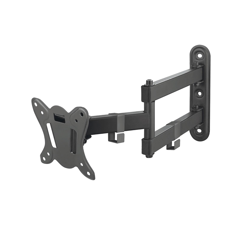 Wall Mount le haghaidh teilifíseáin le 33-69 cm (13-27 Orlach) Tilts -8° go 8° Insínte 65-408 mm Ualach uasta 25.0 kg VESA 100 x 100 Dubh