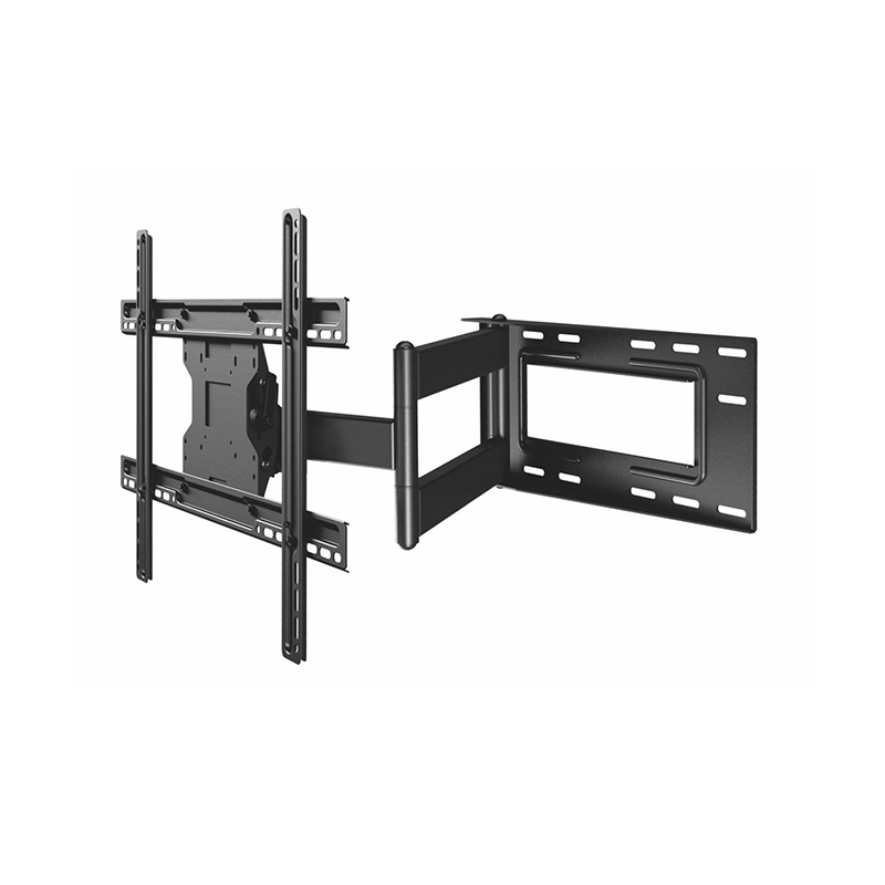 Gléasta Balla Teilifíse Iomlán Gluaisne le haghaidh Scáileáin 40”–60” suas le 150 lb ar a mhéad VESA 600x400, Tilt -5°/+8° Sclóine 180° Dubh